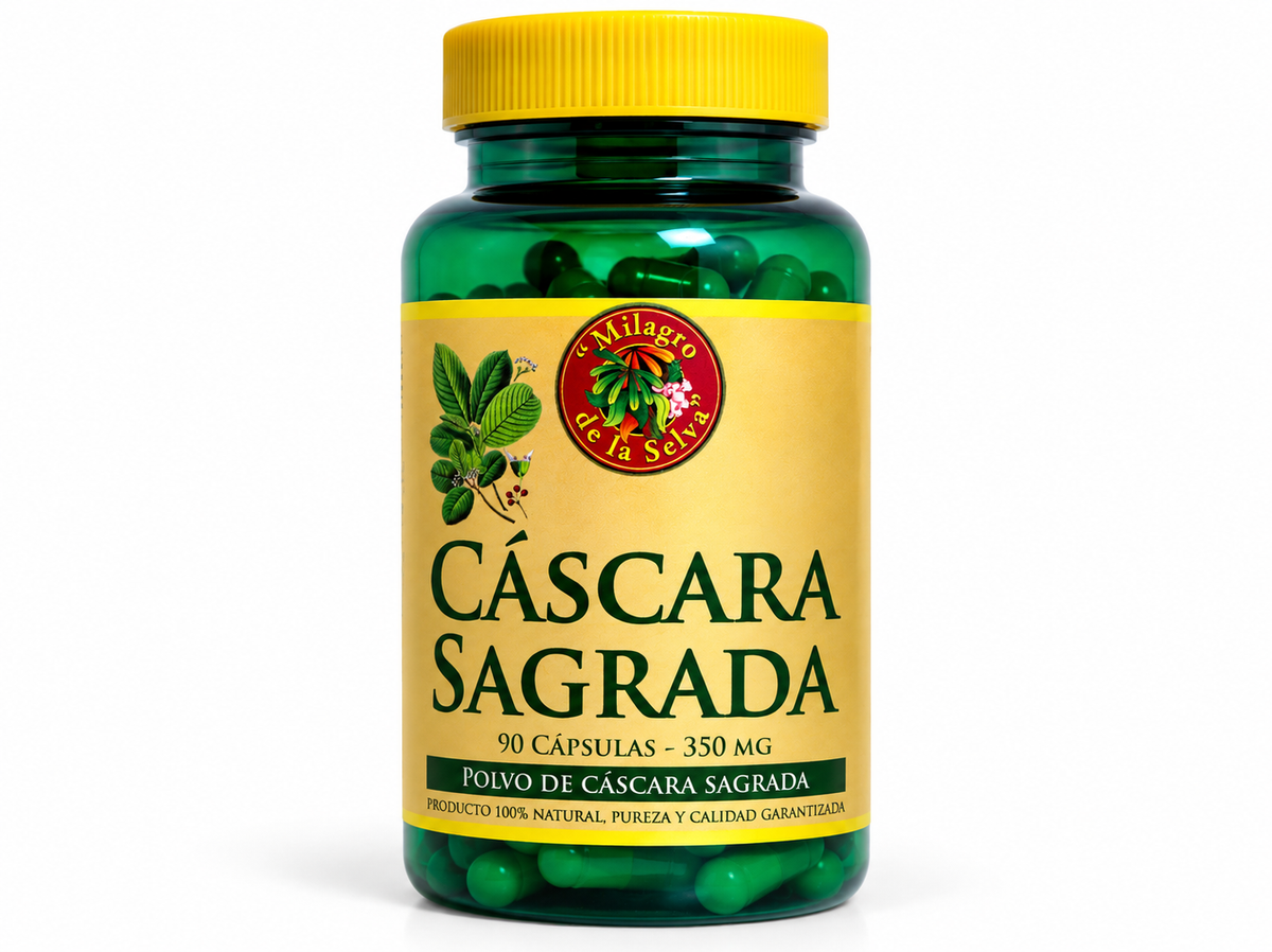 Cáscara Sagrada | Laxante Natural para el Estreñimiento | 90 Cápsulas