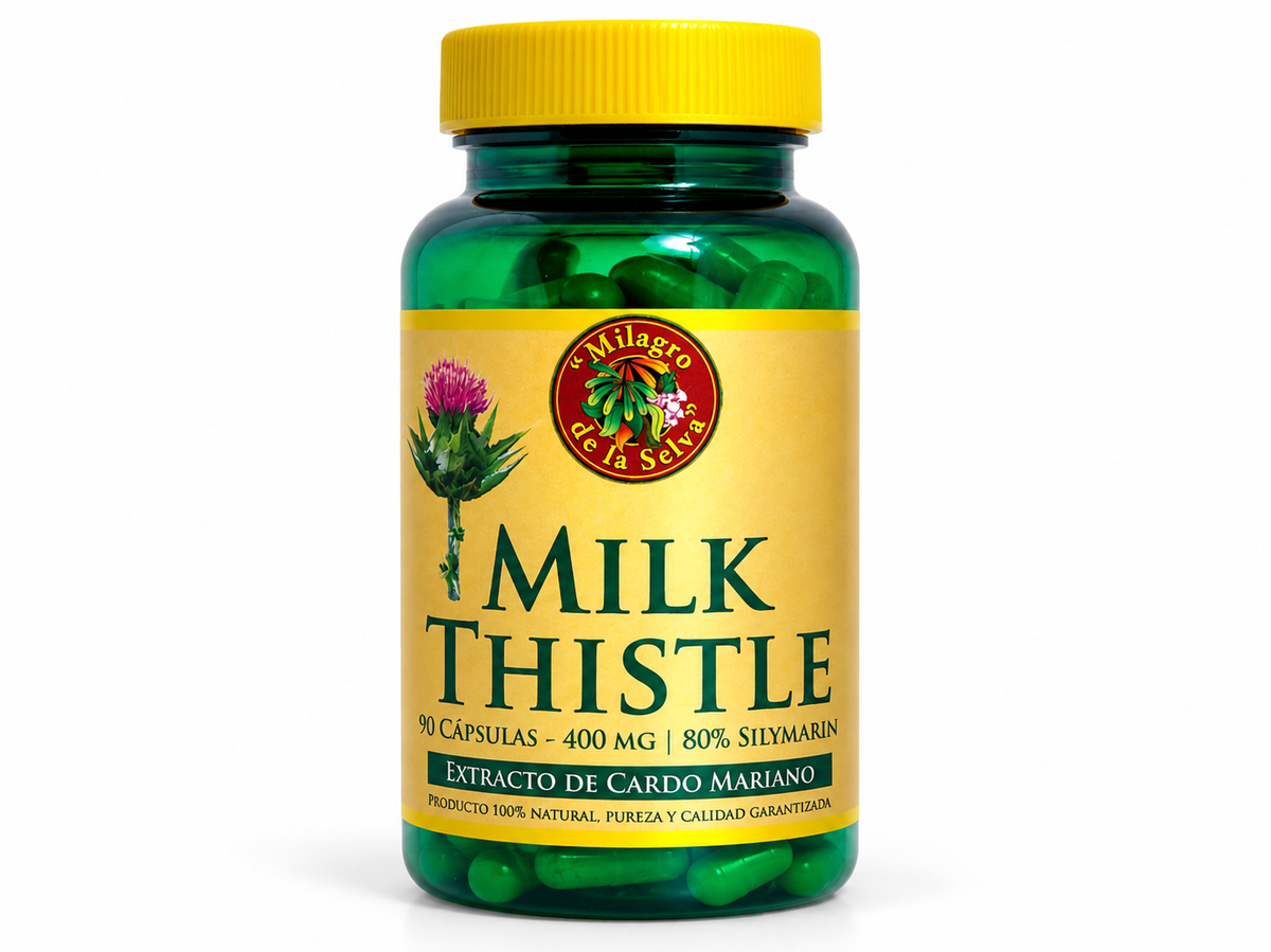 Milk Thistle | Depurador Hepático 400 mg | 90 Cápsulas